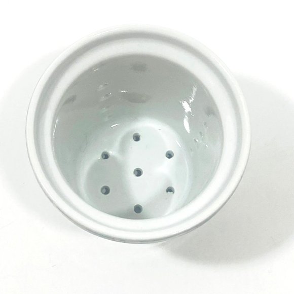 World Market Ceramic Tea Cup Lid & Infuser Basket Asian Peacock Floral 3 Pc - Picture 10 of 11